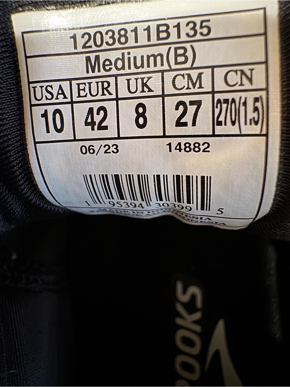 Brooks Adrenaline GTS 23 Womens 10 Shoes White Black Gray1203811B135 - Picture 6 of 8